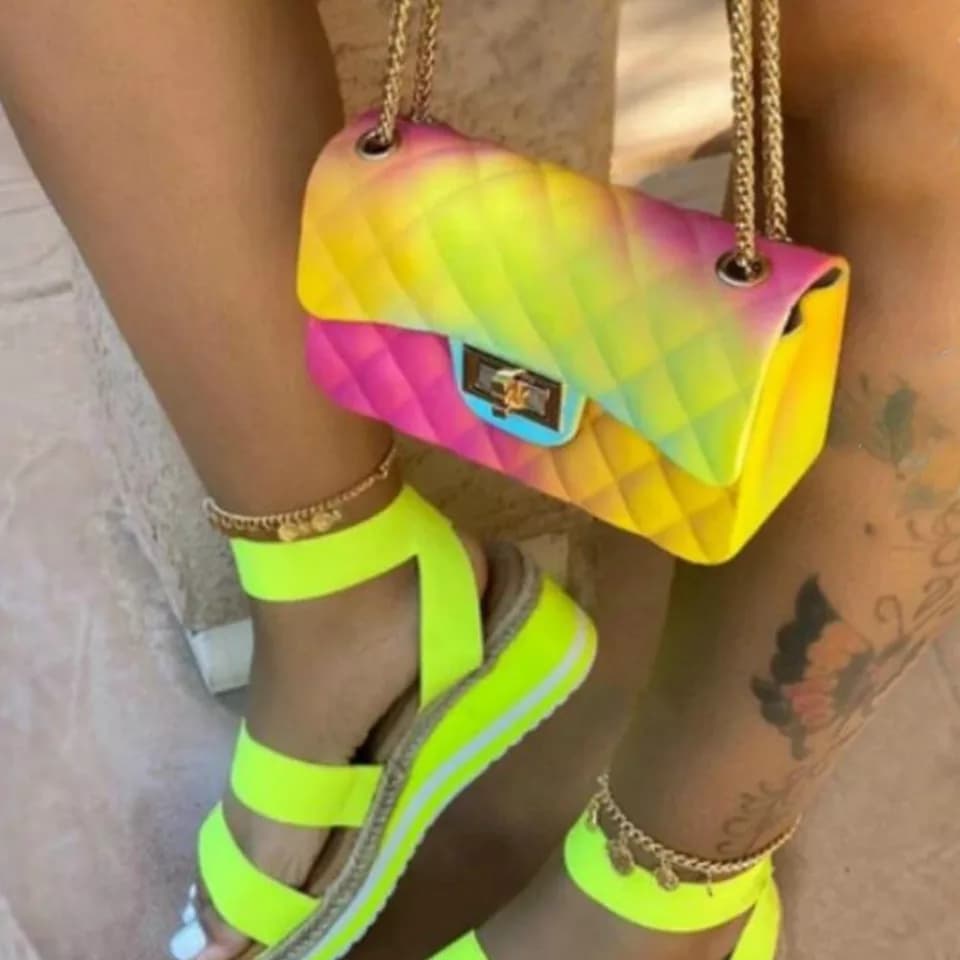 Famous Brand Jelly Bag Shoulder Crossbody Small handbag. - Image 5