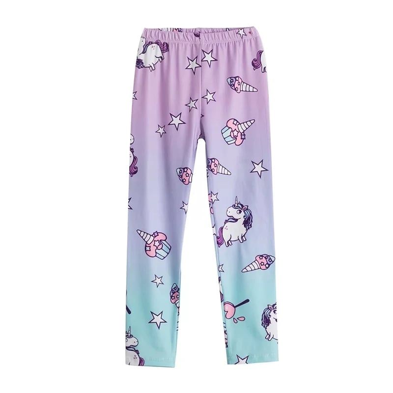 Girls unicorn leggings age 6-7 - Image 3