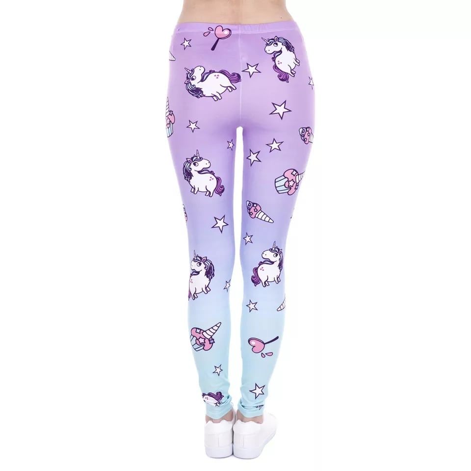 Girls unicorn leggings age 6-7 - Image 4