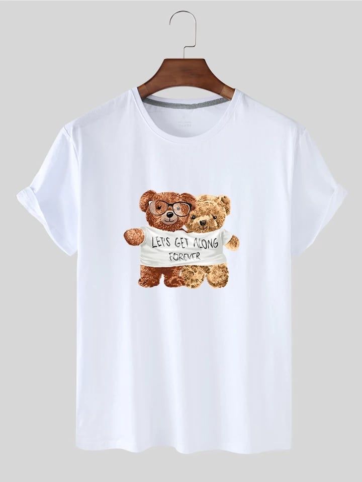 T-shirt print bear S-M