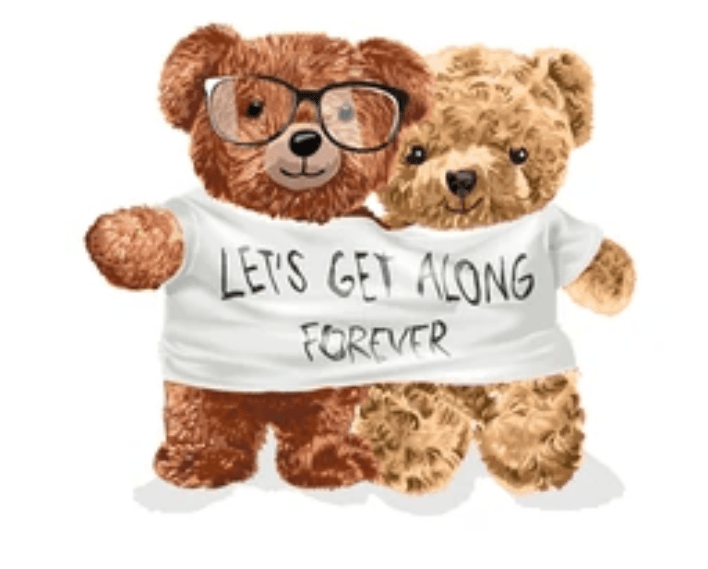 T-shirt print bear S-M - Image 2
