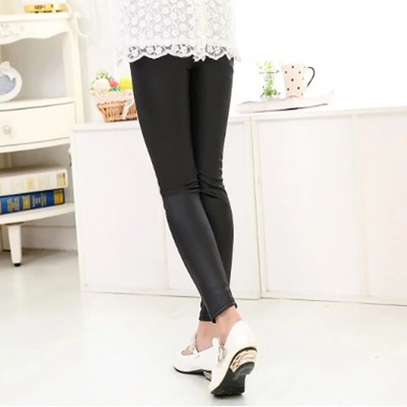 Kids faux leather leggins age 5-9 - Image 4