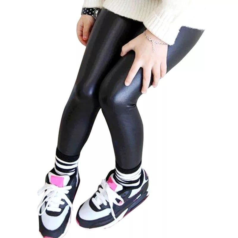 Kids faux leather leggins age 5-9 - Image 3