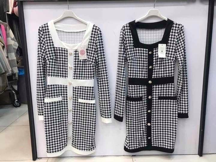 Business-style knitted dress S-M - Image 4