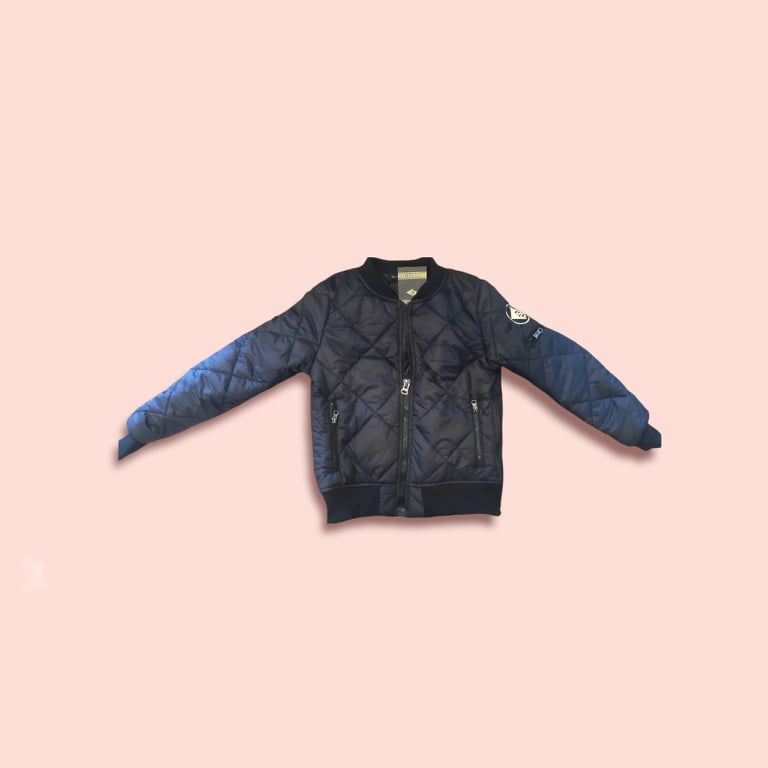 Women's black quilted short bomber jacket - Image 7