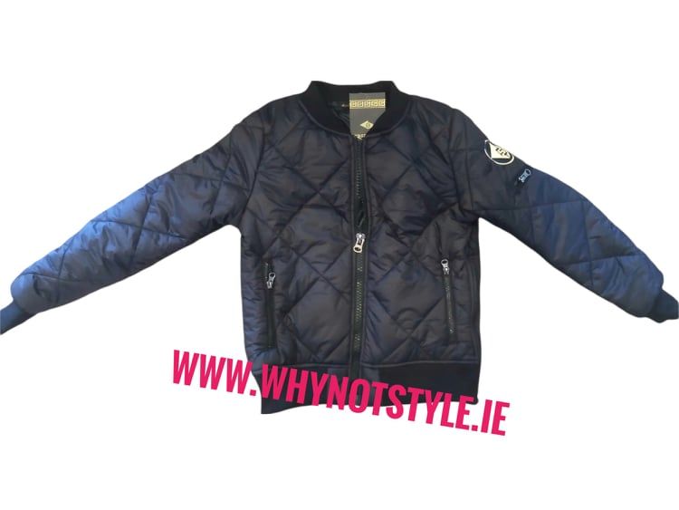 Women's black quilted short bomber jacket - Image 9