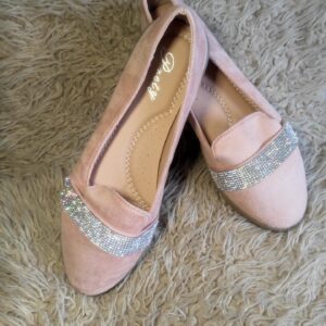 Pink Suedette Loafers 3-6