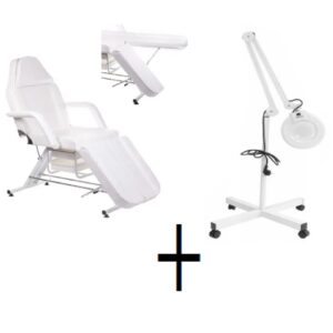 Beauty Bed Split With Drawers + Magnifier 5x 22w Led Lamp Tripod