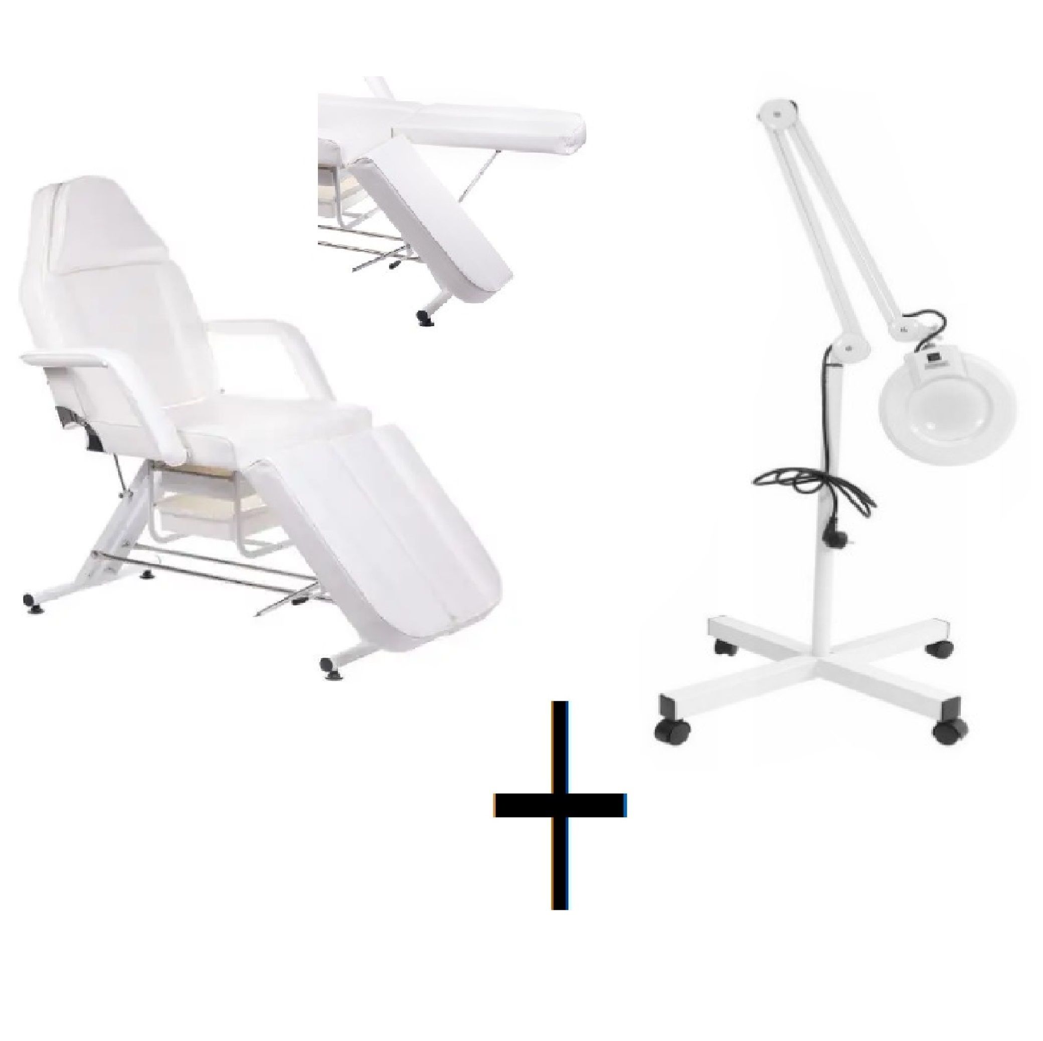Beauty Bed Split With Drawers + Magnifier 5x 22w Led Lamp Tripod