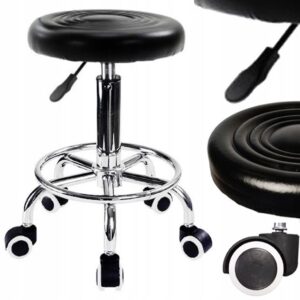 Cosmetic stool tattoo spa black