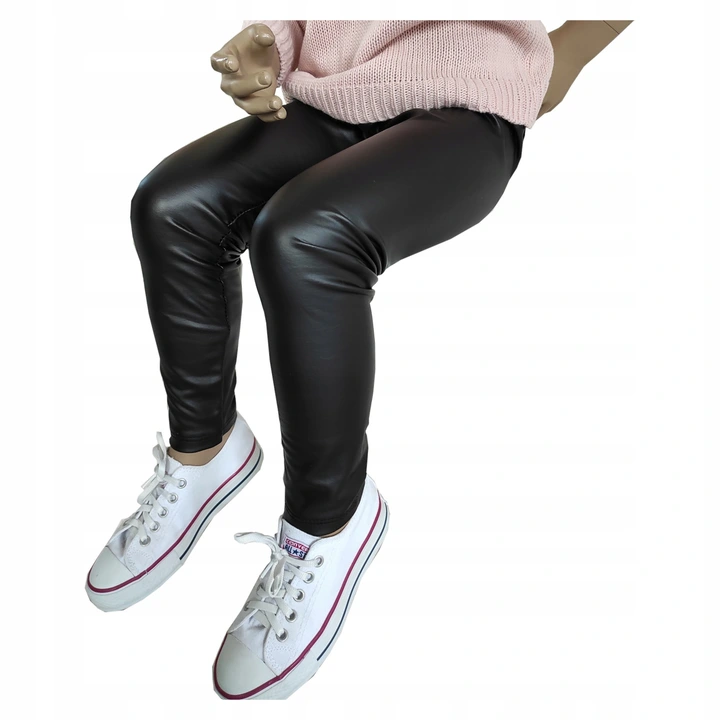 Kids faux leather leggins age 5-9 - Image 5