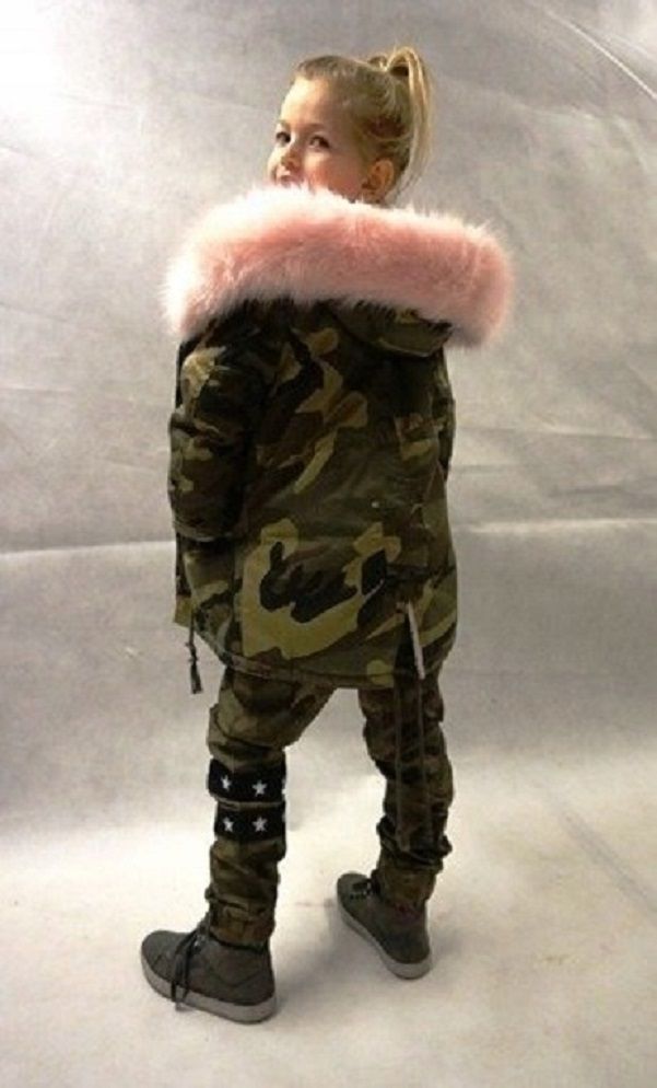 Camouflage kids Print Parka Jacket - Image 3