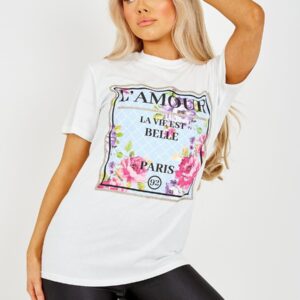 L'Amour Printed T-shirt S,M,L
