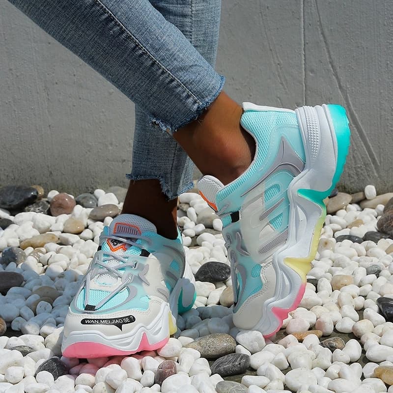 Light blue Platform Sneakers 3-8