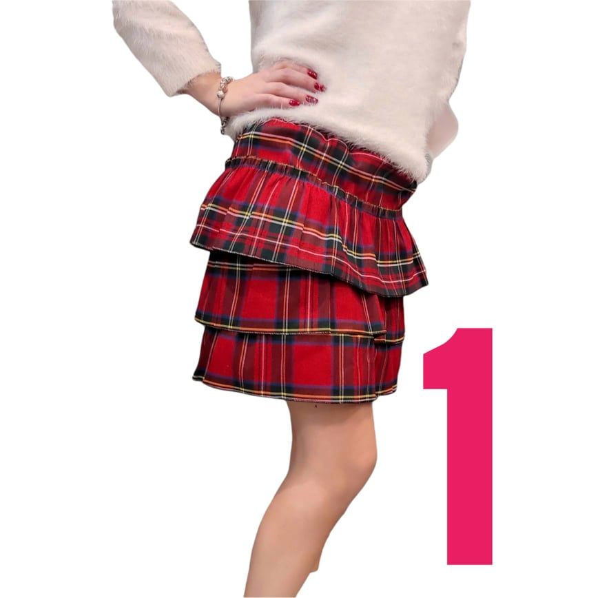 Plaid tartan skirt XS-M - Image 11