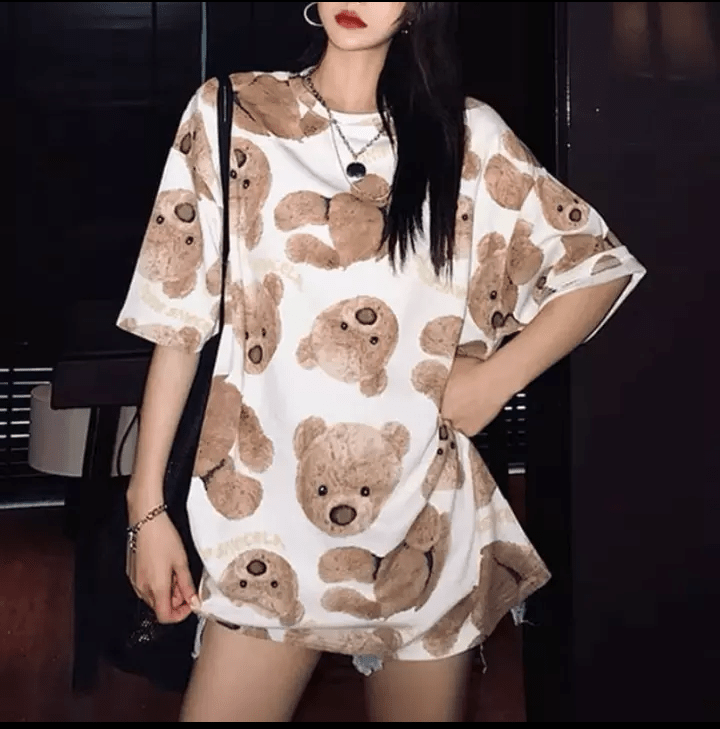 Plus size tunic Longer blouse teddy bears 6-14
