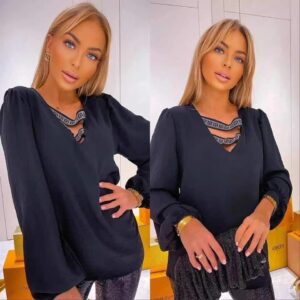 Blouse with stripes XS-M