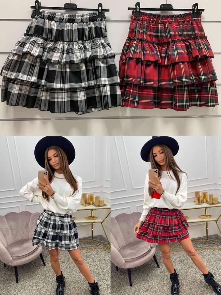 Plaid tartan skirt XS-M - Image 5