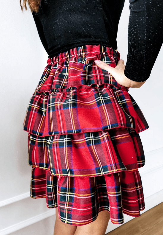 Plaid tartan skirt XS-M - Image 4