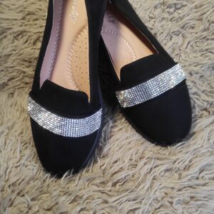 Black Suedette Loafers 3-8