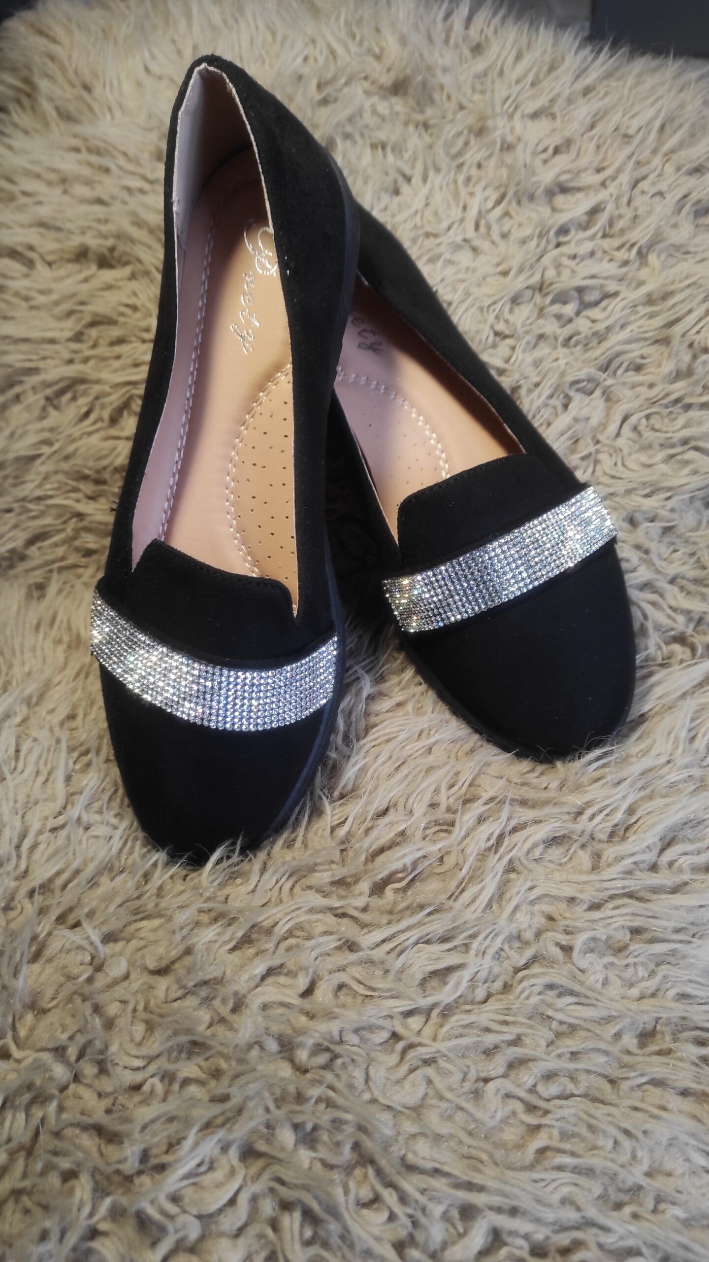 Black Suedette Loafers 3-8