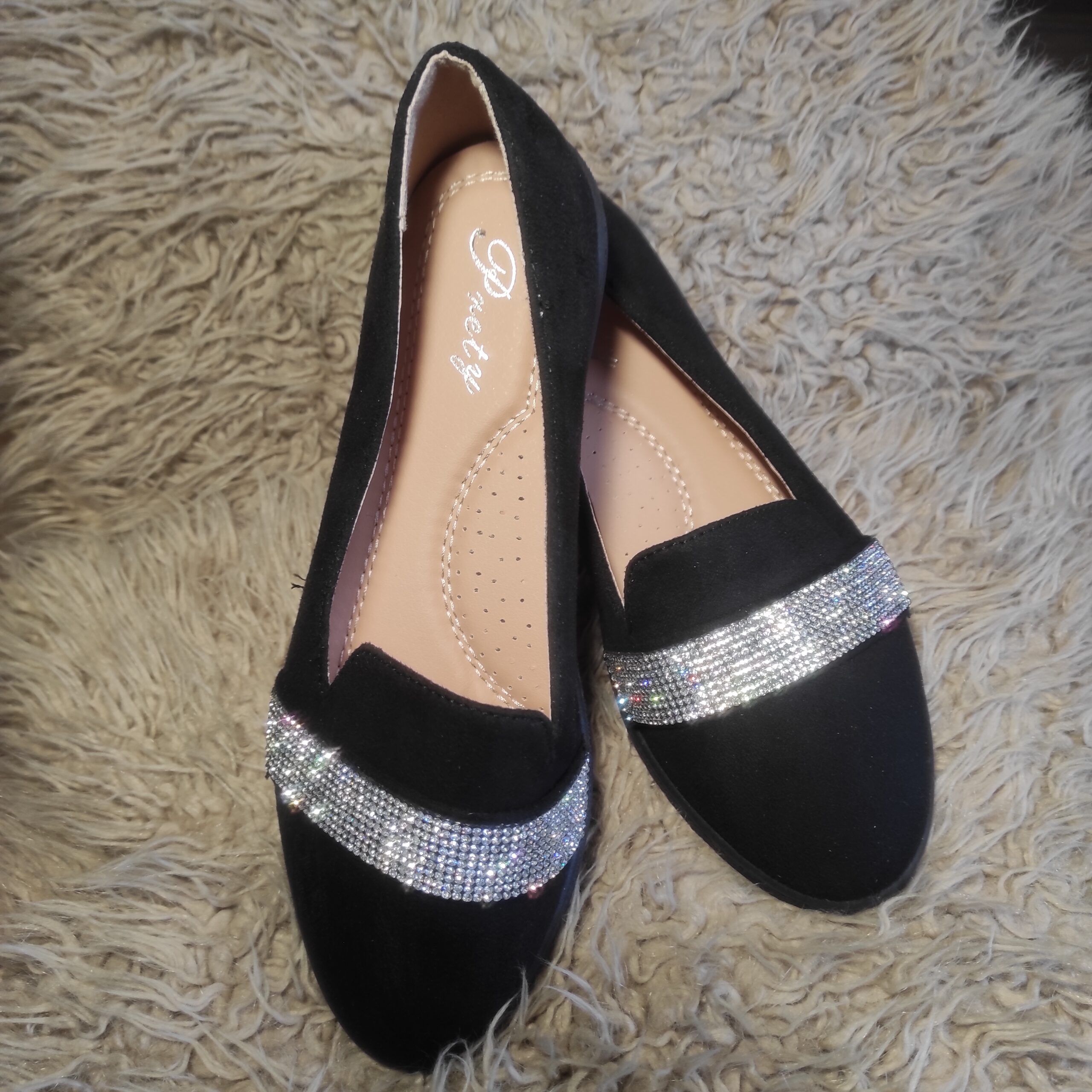 Black Suedette Loafers 3-8 - Image 3