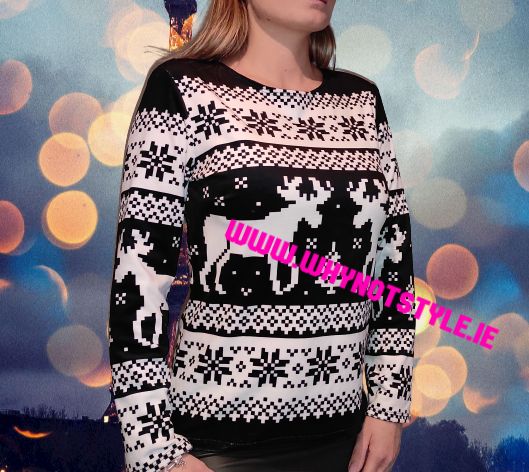 Christmas velor sweatshirt with reindeer - Image 6