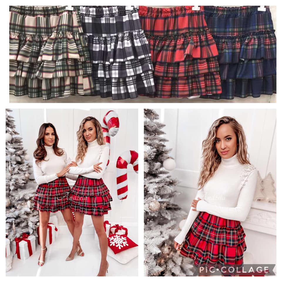 Plaid tartan skirt XS-M - Image 2