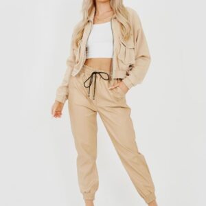 Faux Leather PU Jogger Trousers S,M,L