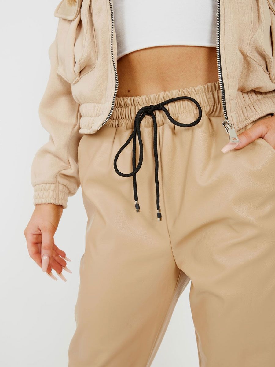 Faux Leather PU Jogger Trousers S,M,L - Image 4