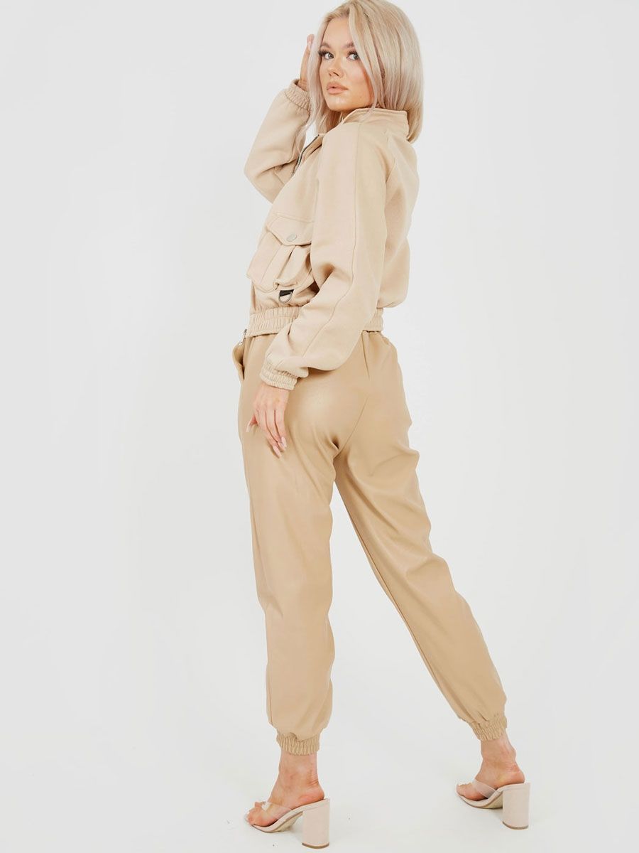 Faux Leather PU Jogger Trousers S,M,L - Image 2
