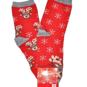 Children's socks RED Christmas Reindeer