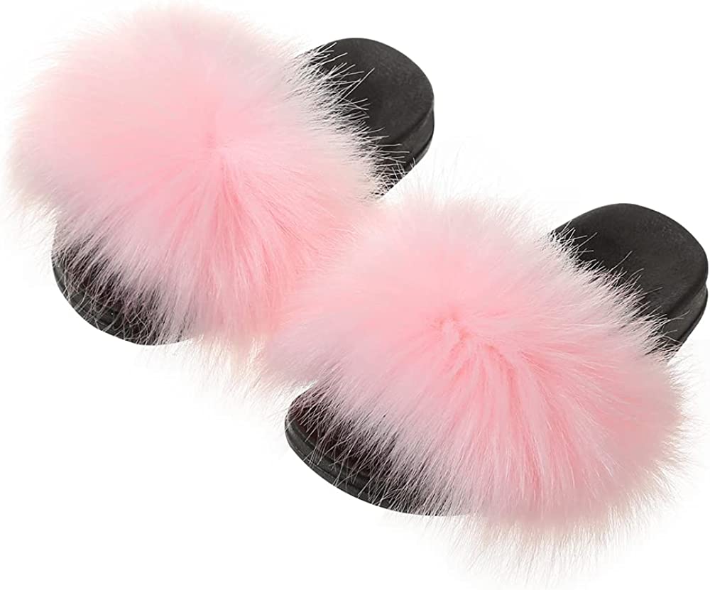SOFT SLIPPERS WITH FUR PINK 3-6
