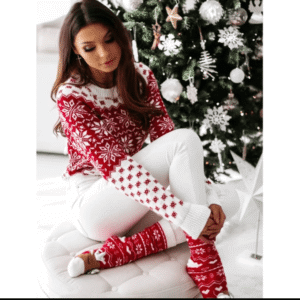 Women's Christmas sweater with snowflakes