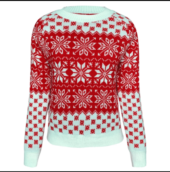 Women's Christmas sweater with snowflakes - Image 4