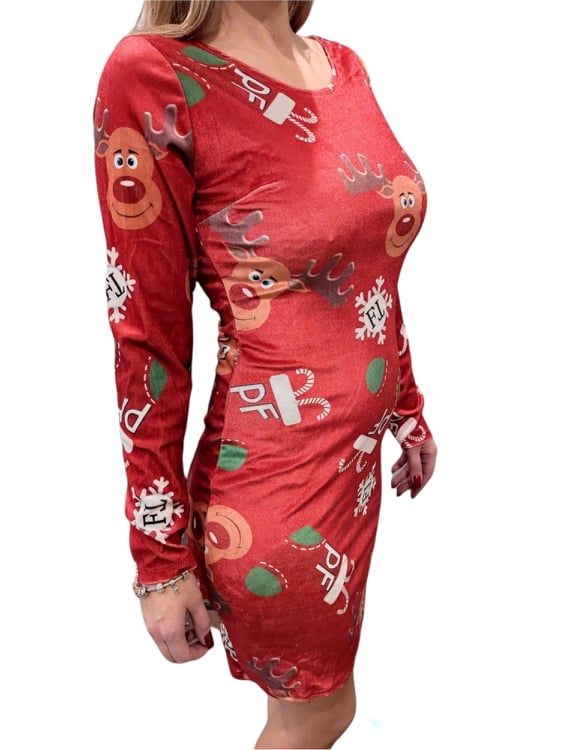 Classic Velor Mini Dress reindeers - Image 3