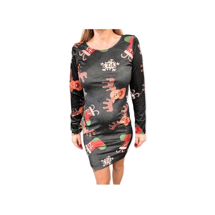 Classic Velor Mini Dress reindeers - Image 2