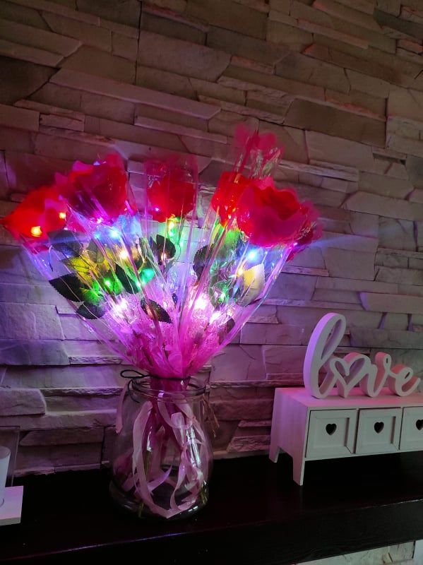 ROSE LED GLOW FOR 50CM RED - Image 4