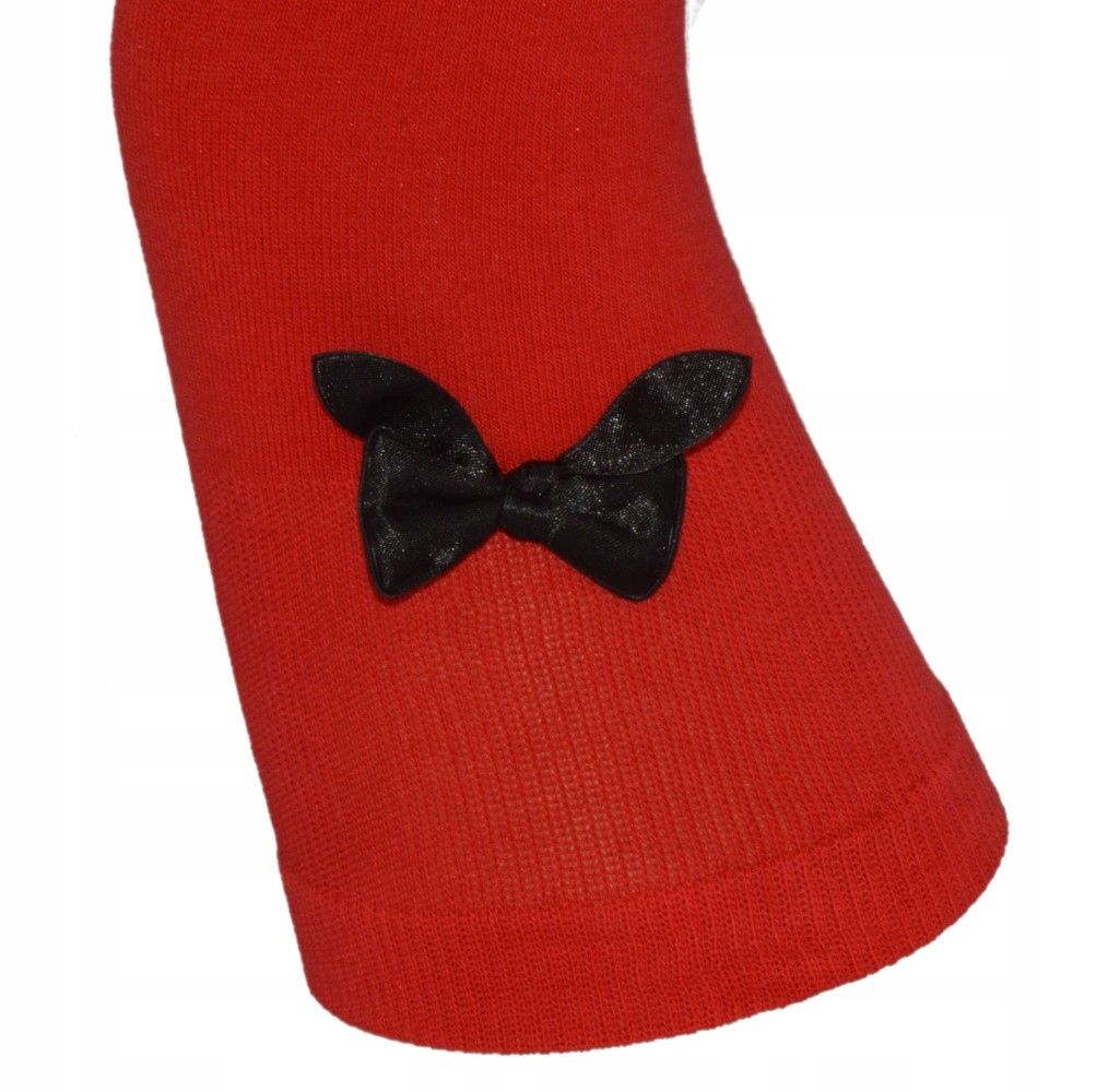 Classic Red Bow Over Knee Socks - Image 2
