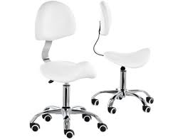 White beauty bed with cosmetic set backrest stool - Image 5