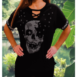 T-shirt Skull Zirconia Gents XS-Xl