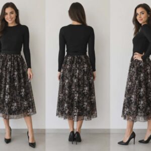 New skirt with elastic and tulle XS-L