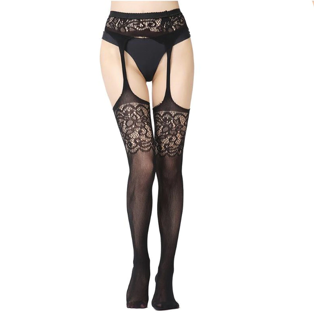 Sexy tights floral print long mesh lace stockings - Image 3