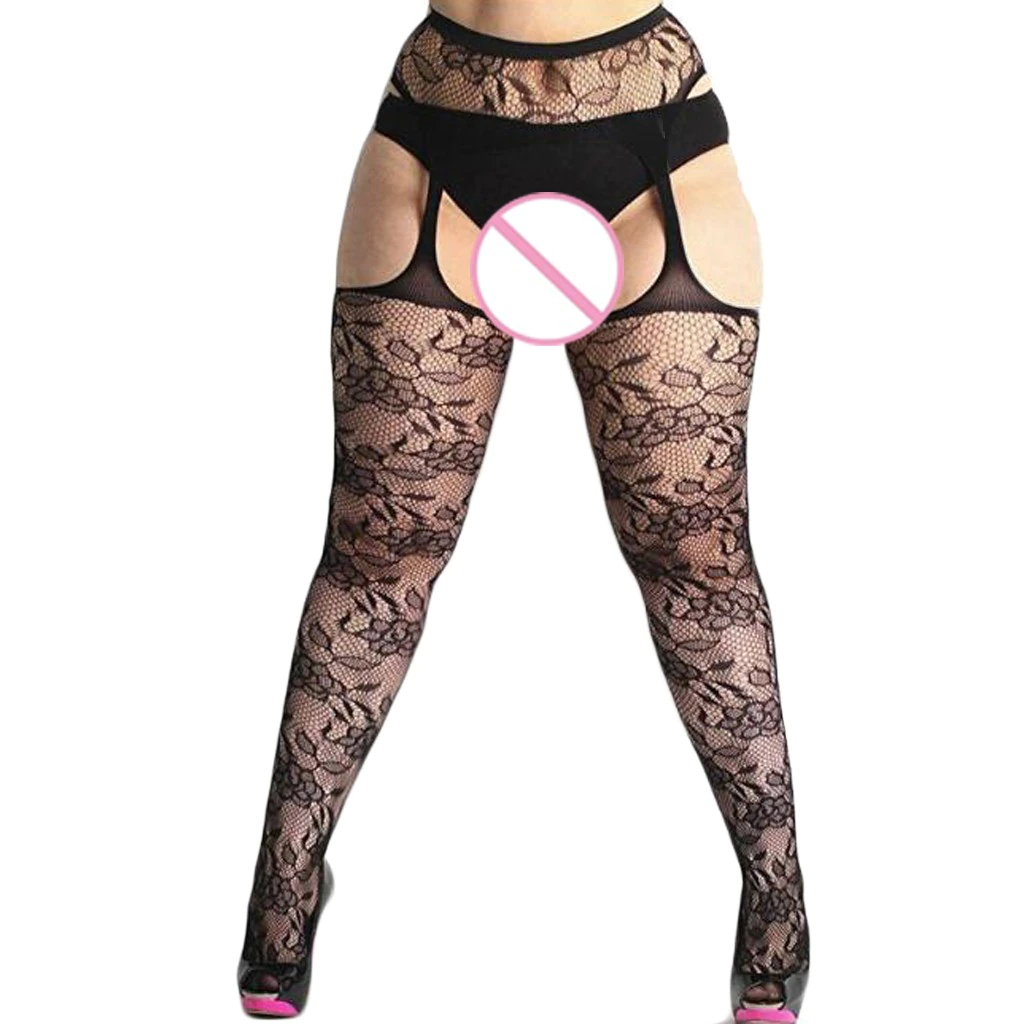 Sexy tights floral print long mesh lace stockings - Image 2