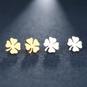 Stainless steel clover earrings