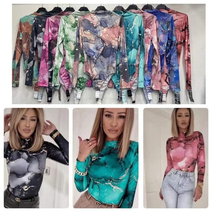Crew Neck Long Sleeve Bodysuit xs-m - Image 8