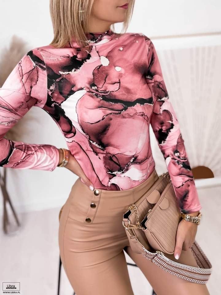 Crew Neck Long Sleeve Bodysuit xs-m - Image 4