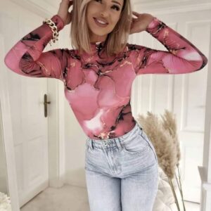 Crew Neck Long Sleeve Bodysuit xs-m