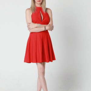 Red dress no 1 size 10-12