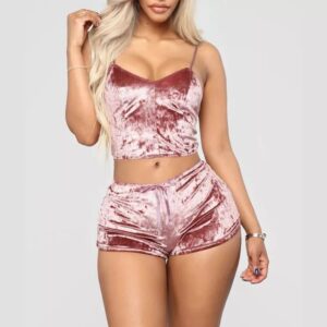 Velor pajamas short shorts S-L